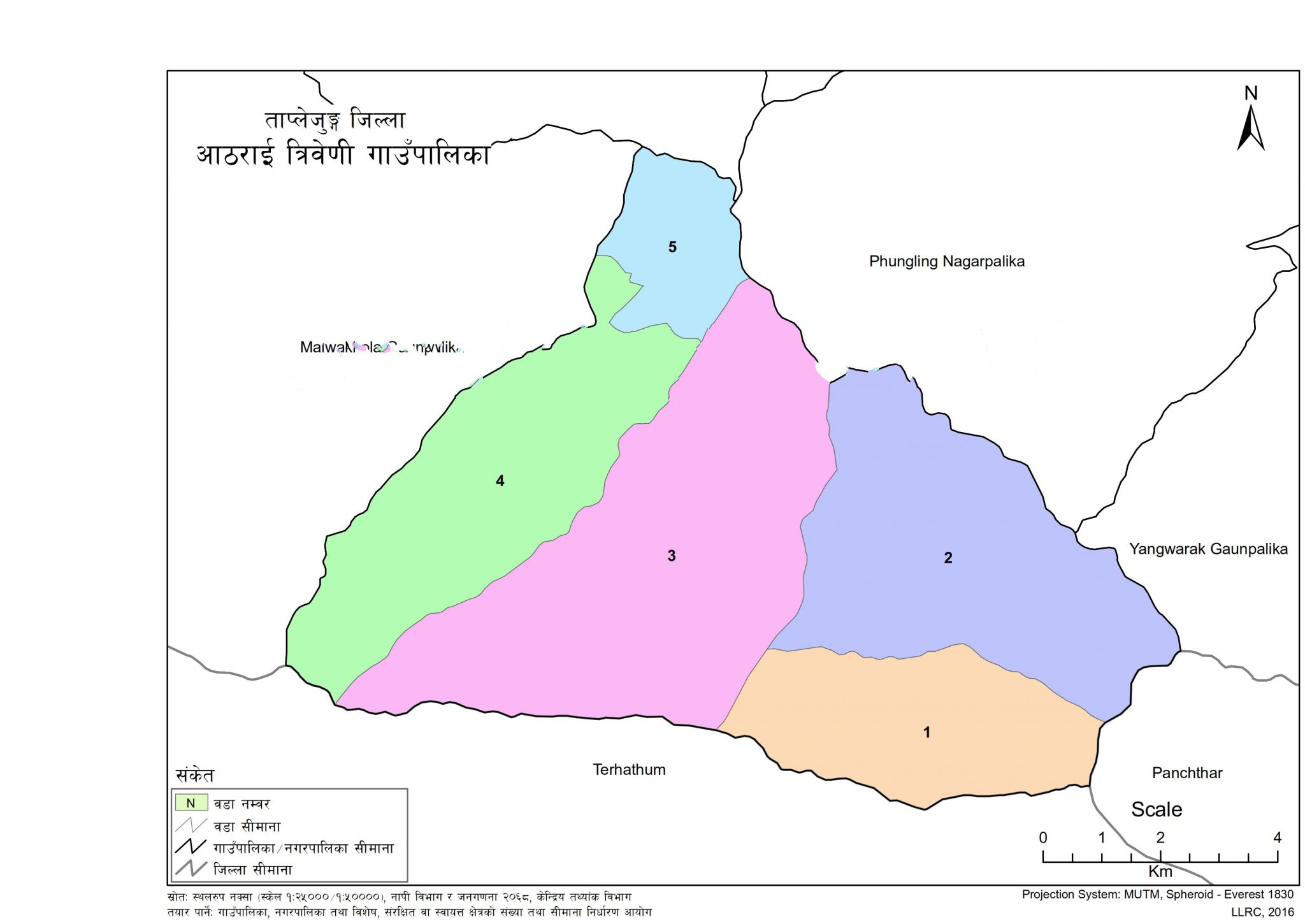 Map of Aathrai Tribeni Rural Municipality, Taplejung, Nepal – Nepal ...