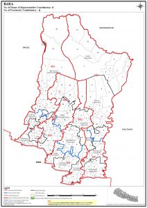 Constituency Map of Bara District of Nepal – Nepal Archives