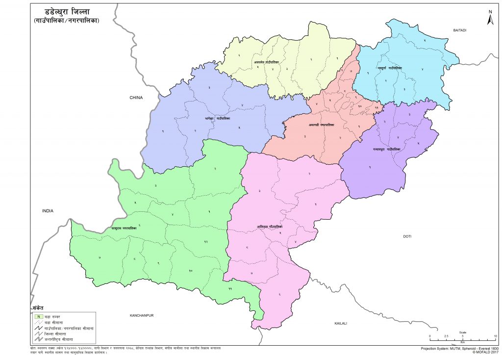 Map Of Dadeldhura District Of Nepal – Nepal Archives