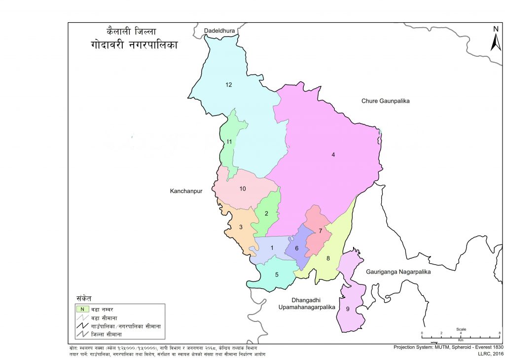 Map of Godawari Municipality, Kailali, Nepal – Nepal Archives