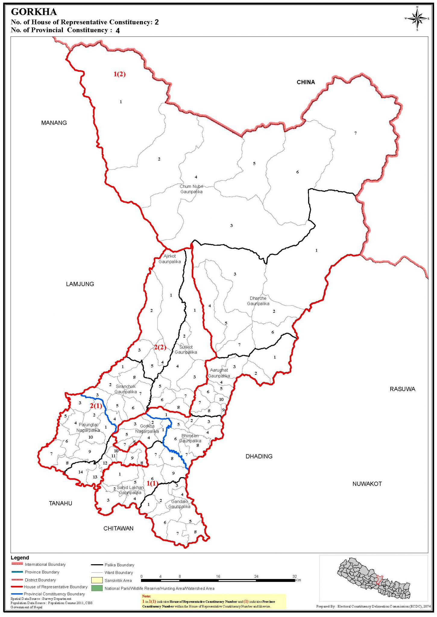 Constituency Map of Gorkha District of Nepal – Nepal Archives