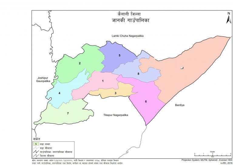 Map of Janaki Rural Municipality, Kailali, Nepal – Nepal Archives