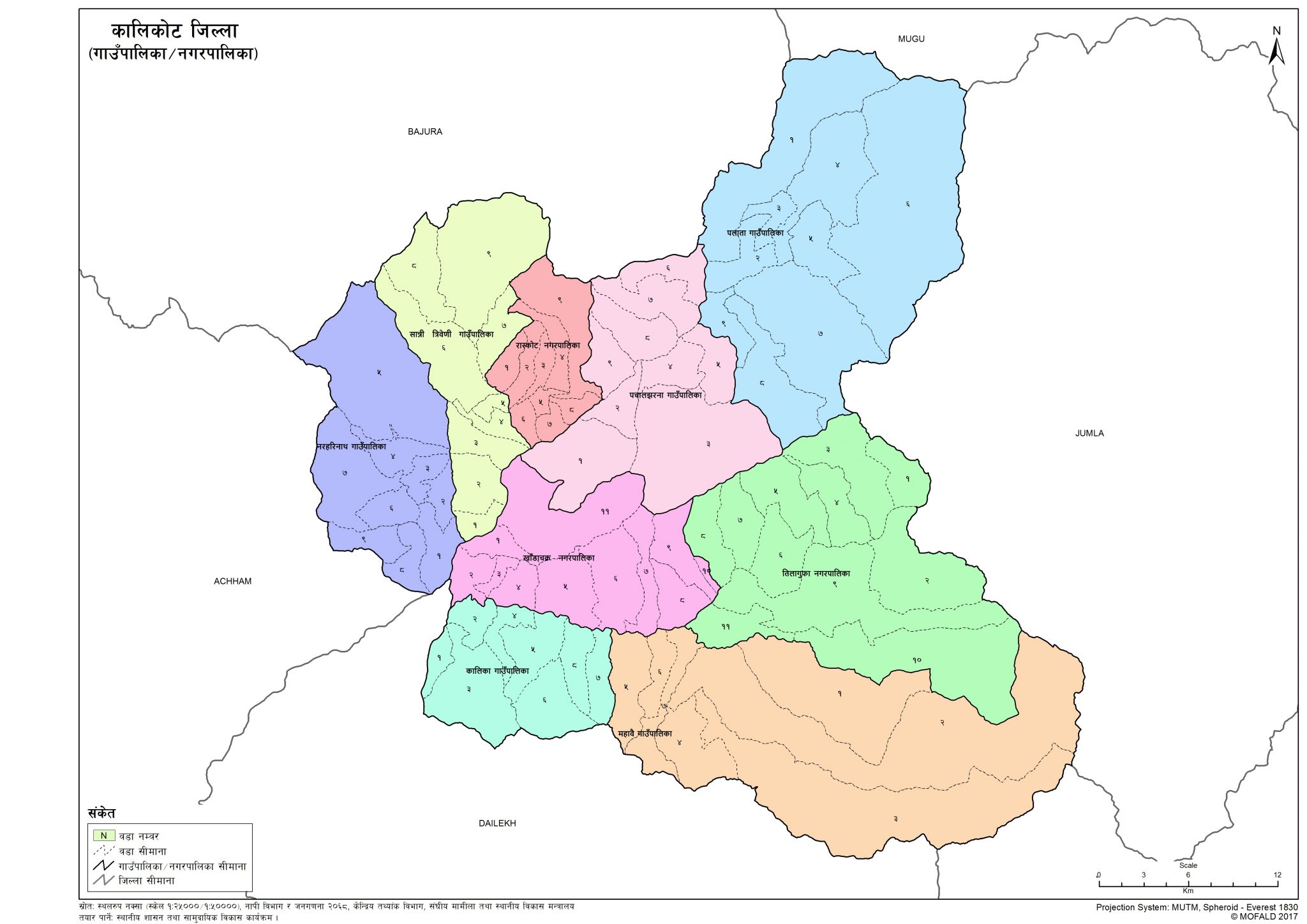 Map of Kalikot District of Nepal – Nepal Archives