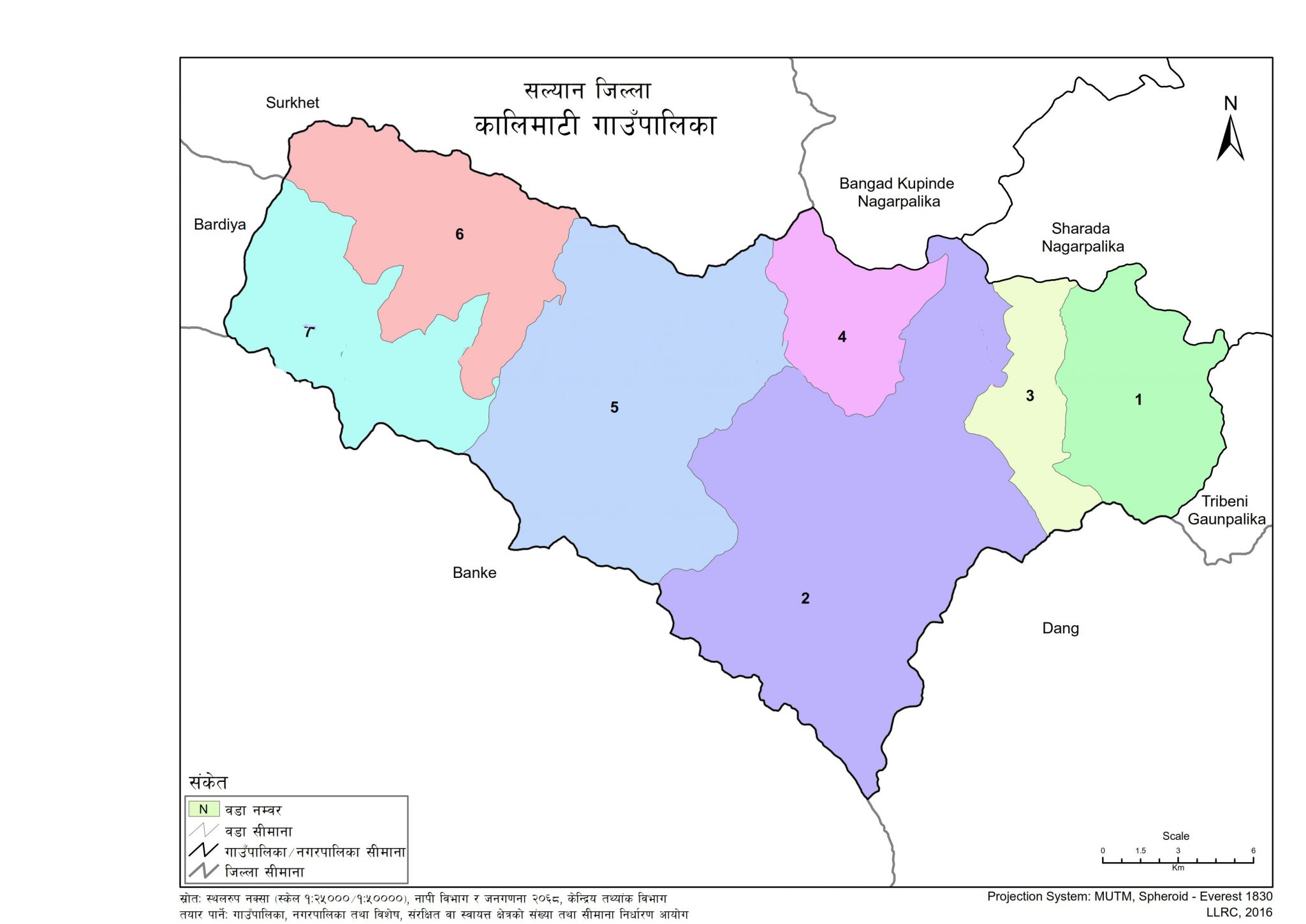 Map of Kalimati Rural Municipality, Salyan, Nepal – Nepal Archives