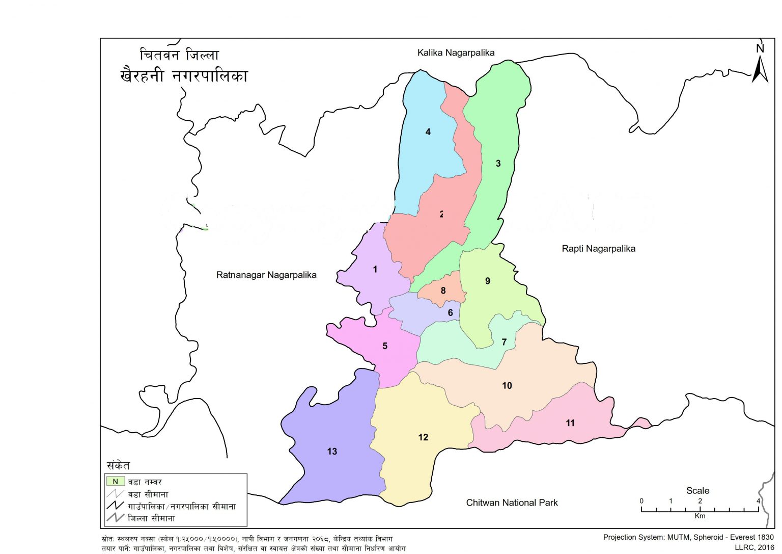 Map of Khairhani Municipality, Chitwan, Nepal – Nepal Archives