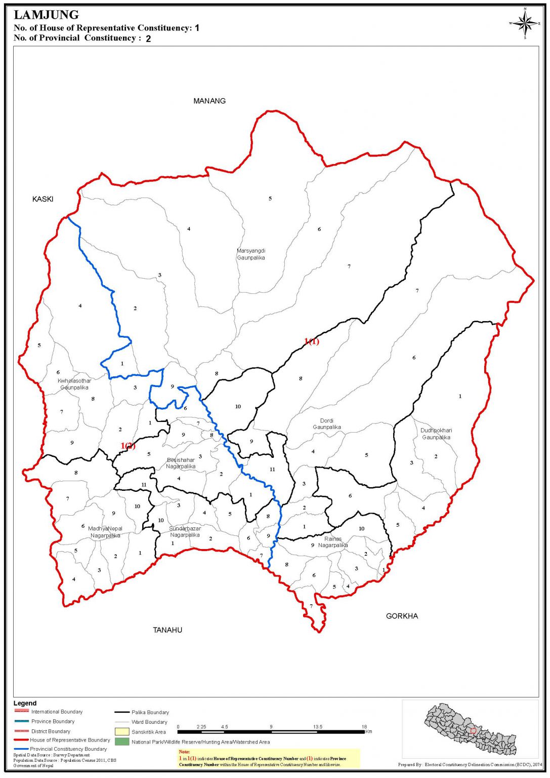 Constituency Map Of Lamjung District Of Nepal Nepal Archives   Lamjung District Constituency Map 1087x1536 