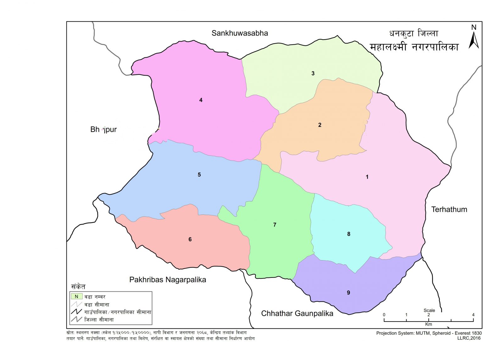 Map of Mahalaxmi Municipality, Dhankuta, Nepal – Nepal Archives