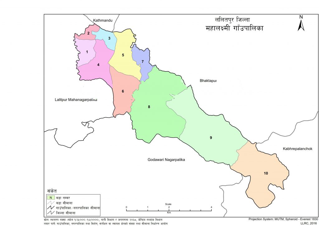 Map of Mahalaxmi Municipality, Lalitpur, Nepal – Nepal Archives