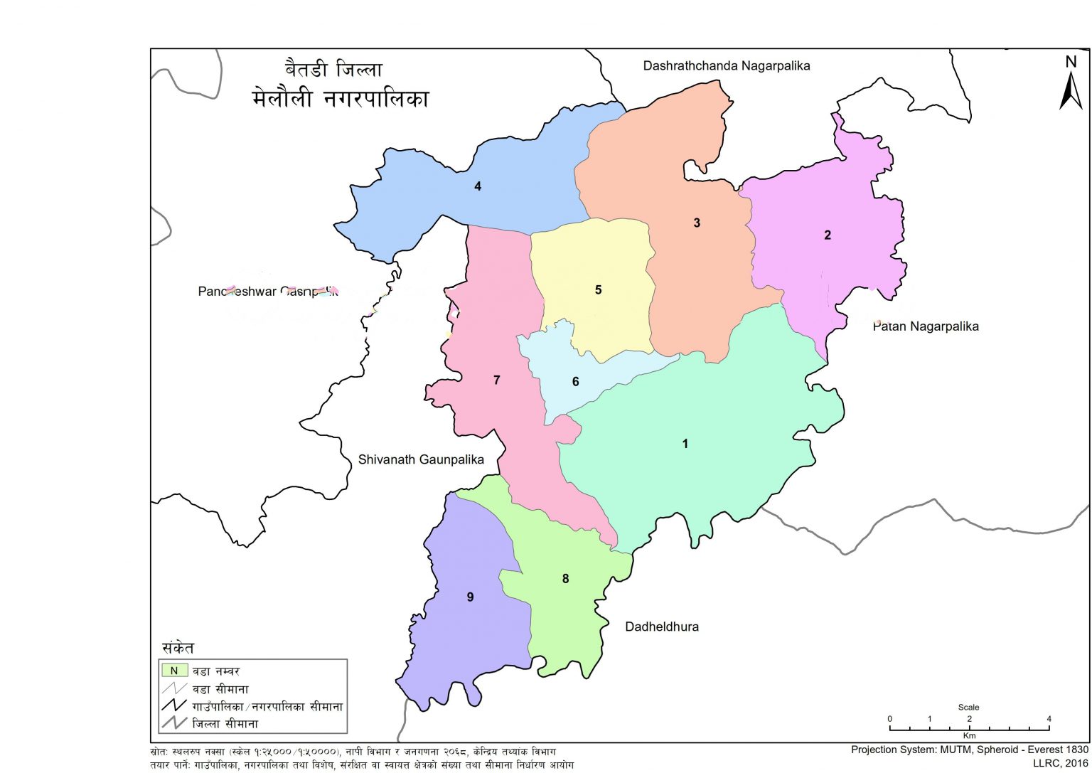 Map of Melauli Municipality, Baitadi, Nepal – Nepal Archives