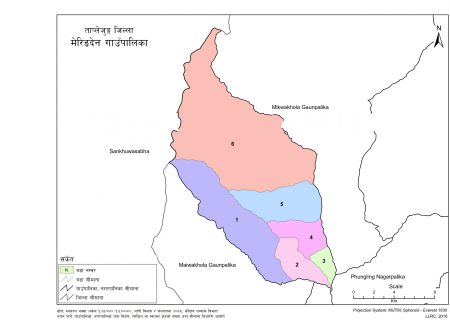 Map of Meringden Rural Municipality, Taplejung, Nepal – Nepal Archives