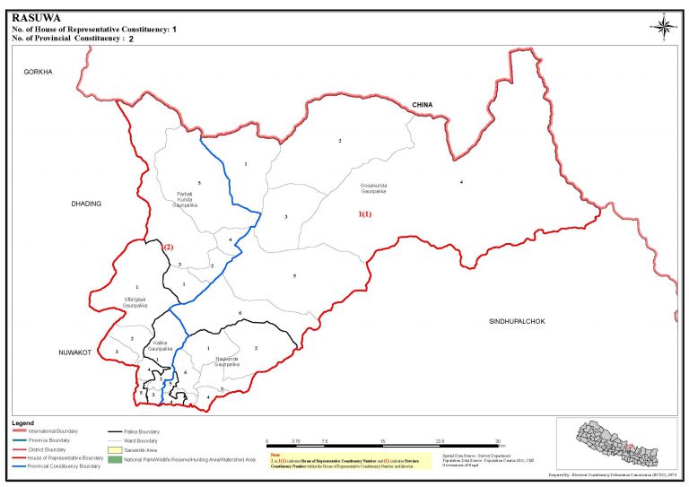 Constituency Map of Rasuwa District of Nepal – Nepal Archives