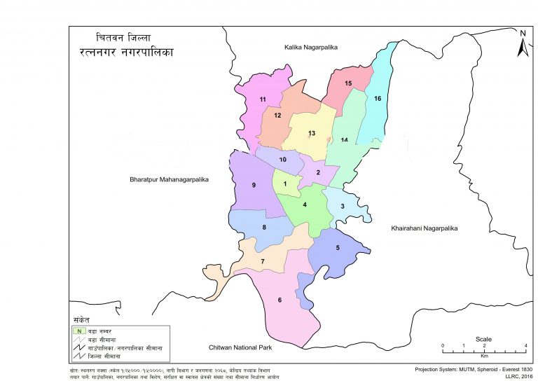 Map of Ratnanagar Municipality, Chitwan, Nepal – Nepal Archives