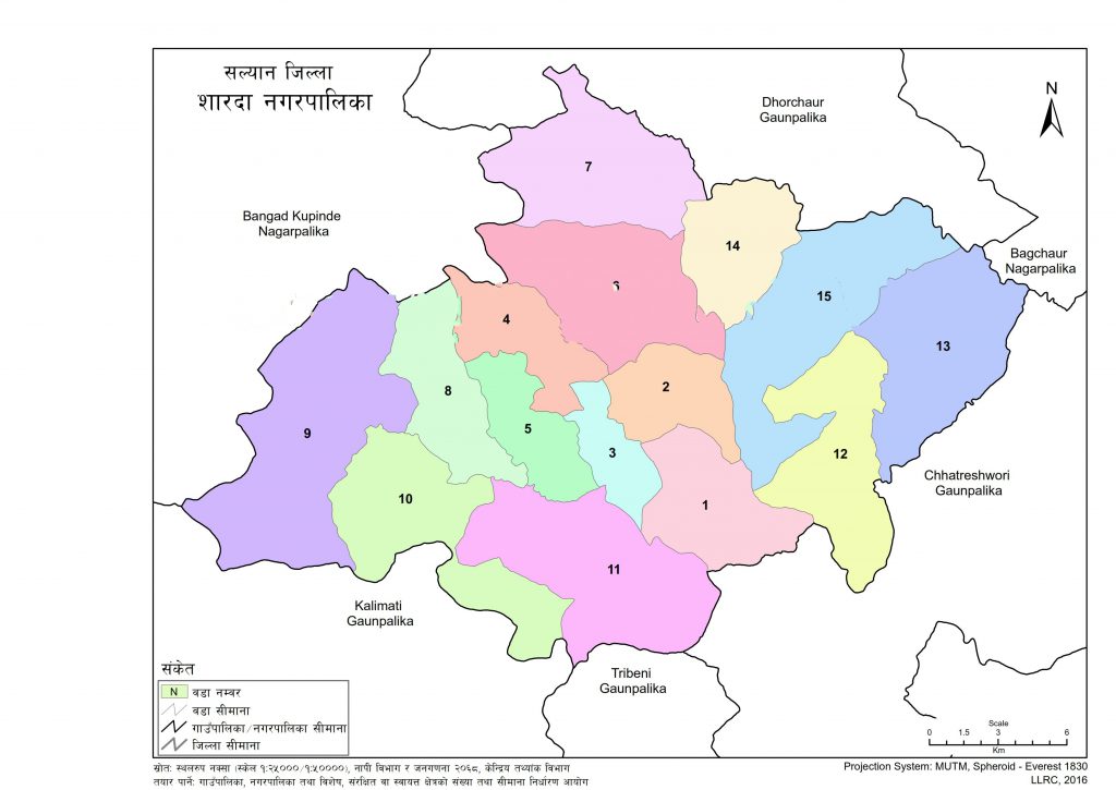 Map of Sharada Municipality, Salyan, Nepal – Nepal Archives