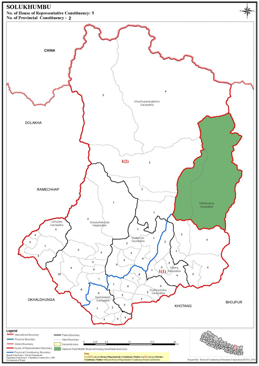 Constituency Map Of Solukhumbu District Of Nepal – Nepal Archives