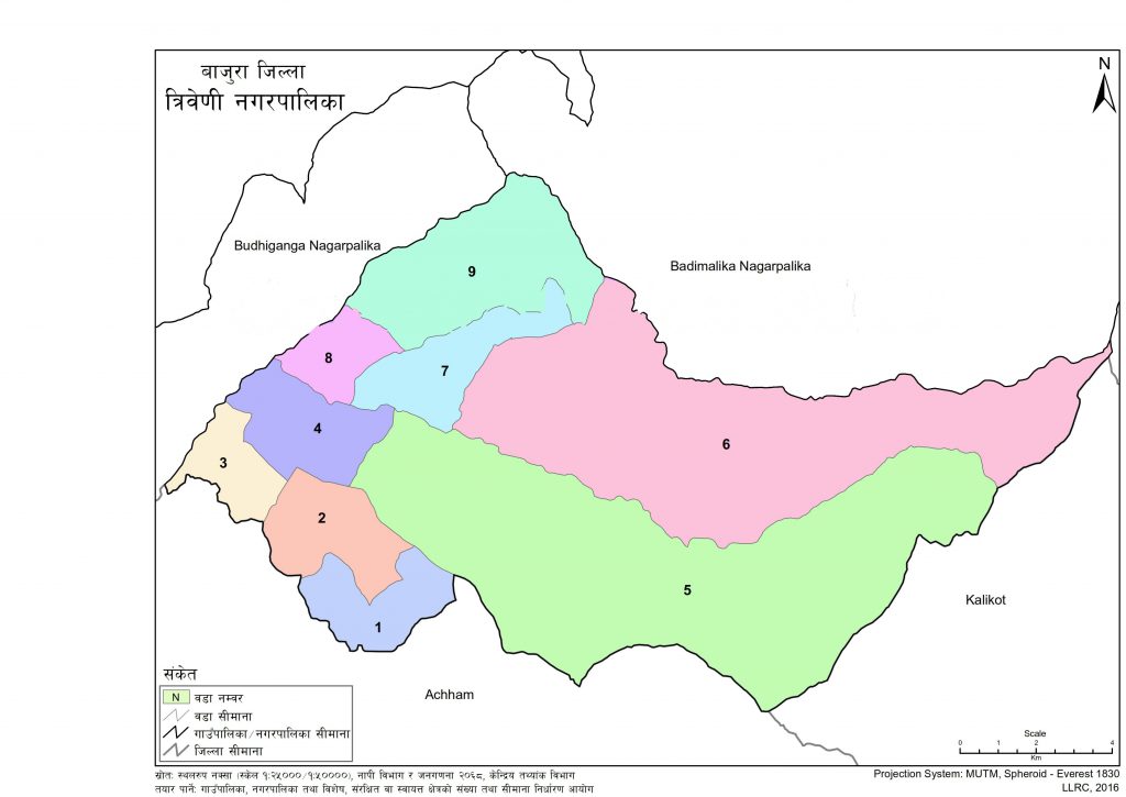 Map of Triveni Municipality, Bajura, Nepal – Nepal Archives