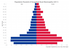 Population Pyramid of Durgathali Rural Municipality, Bajhang District ...